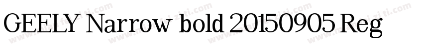 GEELY Narrow bold 20150905 RegularV字体转换